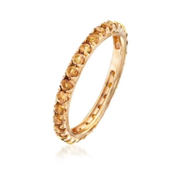 NEW 14K Yellow Gold Ring Genuine Citrine Size 6 - Picture 2 of 8
